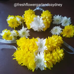 FL06 Flower Jewellery With Yellowwhite Chrys 300x300