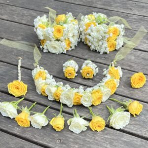 FL18 Full Flower Jewellery With Yellow And White Roses 300x300