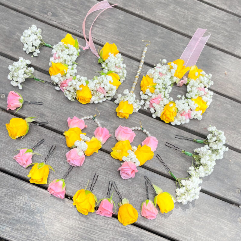 FL20 Full Flower Jewellery With Yellolight Pink Rosesbabys Breath Scaled E1739952071685 799x800