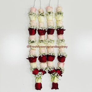 G24 WhiteLight Pink Red Roses With Babys Breath For 2 Roses 300x300