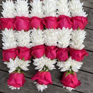 PG13 White Chrys With Dark Pink Roses 300x300